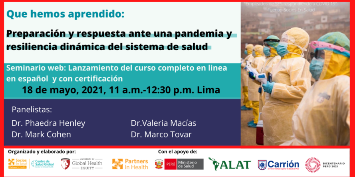 Curso: Preparación y Respuesta Ante una Pandemia & Resiliencia Dinámica de los Sistemas de Salud