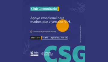 Diciembre 2021: Apoyo emocional para madres que viven con VIH