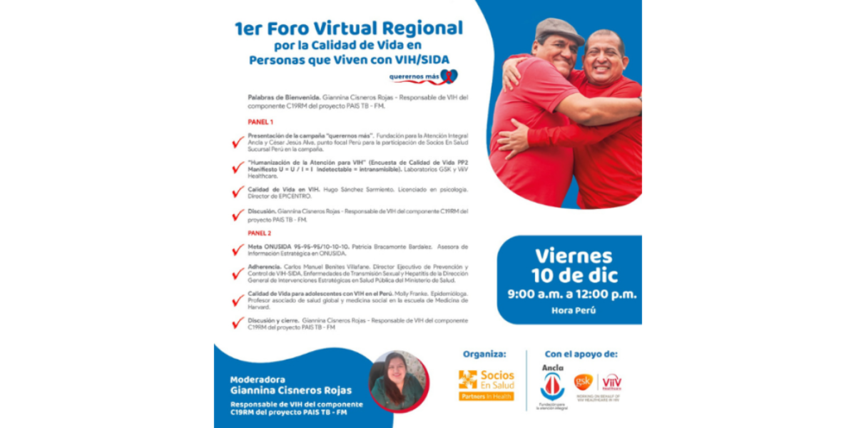 1er Foro Virtual Regional por la Calidad de Vida en Personas que Viven con VIH/SIDA